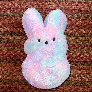 PEEPS Rainbow Pastel/Purple bunny rabbit 12” REVERSIBLE ‘23 PLUSH STUFFED ANIMAL